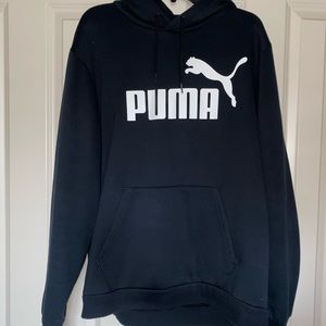 Black Puma Pullover Hoodie